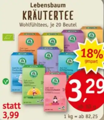 Erdkorn Biomarkt Lebensbaum KRÄUTERTEE 30 g Angebot