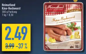 diska Heimatland Käse-Bockwurst 300 g Packung Angebot