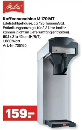 Handelshof Melitta Kaffeemaschine M 170 MT Angebot