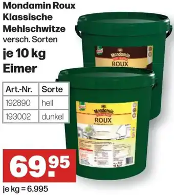 Handelshof Mondamin Roux Klassische Mehlschwitze 10 kg Eimer Angebot