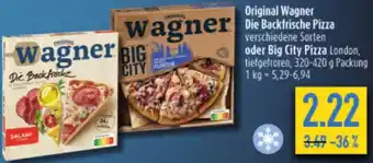 diska Original Wagner Die Backfrische Pizza oder Big City Pizza 320-420 g Packung Angebot