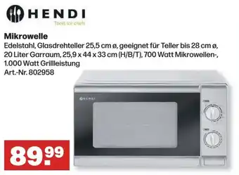 Handelshof HENDI Mikrowelle Angebot