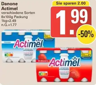 WEZ Danone Actimel 8x100g Packung Angebot