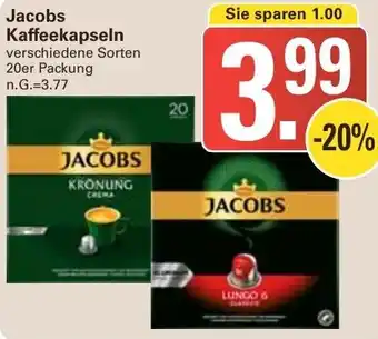 WEZ Jacobs Kaffeekapseln 20er Packung Angebot