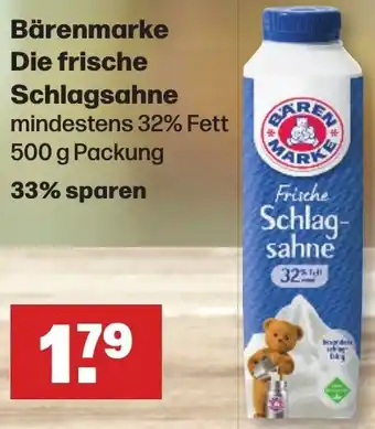 Handelshof Bärenmarke Die frische Schlagsahne 500 g Packung Angebot