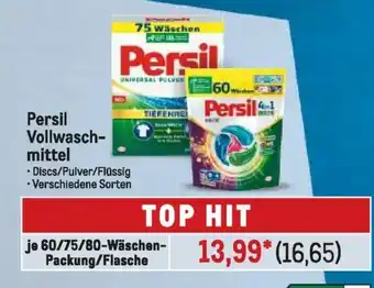 METRO Persil Vollwaschmittel je 60/75/80-Wäschen-Packung/Flasche Angebot