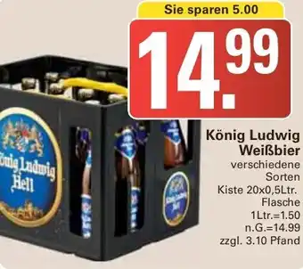 WEZ König Ludwig Weißbier Kiste 20x0,5Ltr. Flasche Angebot