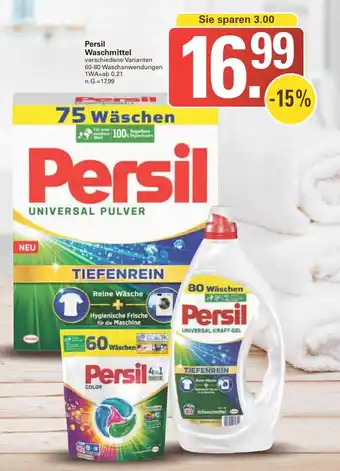 WEZ Persil Waschmittel 60-80 Waschanwendungen Angebot