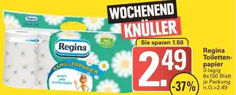 WEZ Regina Toilettenpapier 8x150 Blatt Angebot