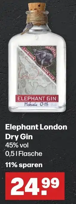 Handelshof Elephant London Dry Gin 0,5 L Flasche Angebot