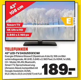 Handelshof TELEFUNKEN 43" LED-TV D43U551X1CWI Angebot