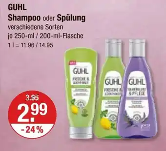 V Markt GUHL Shampoo oder Spülung 250 ml / 200 ml Flasche Angebot