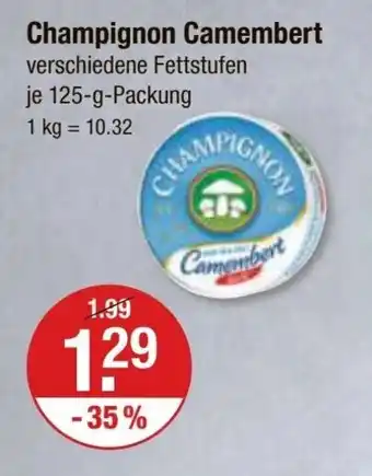 V Markt Champignon Camembert 125 g Packung Angebot