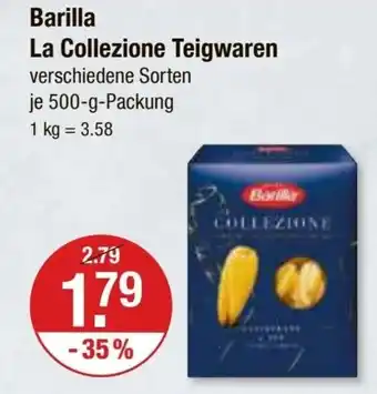 V Markt Barilla La Collezione Teigwaren 500 g Packung Angebot