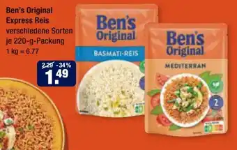 V Markt Ben's Original Express Reis 220 g Packung Angebot