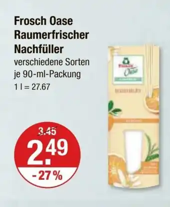 V Markt Frosch Oase Raumerfrischer Nachfüller 90-ml-Packung Angebot