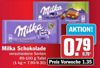 AEZ Milka Schokolade 85-100 g Tafel Angebot