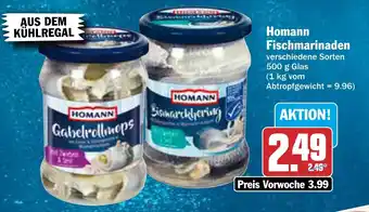 AEZ Homann Fischmarinaden 500 g Glas Angebot