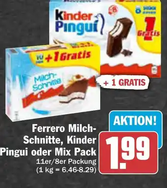 AEZ Ferrero Milch-Schnitte, Kinder Pingui oder Mix Pack 11er/8er Packung Angebot