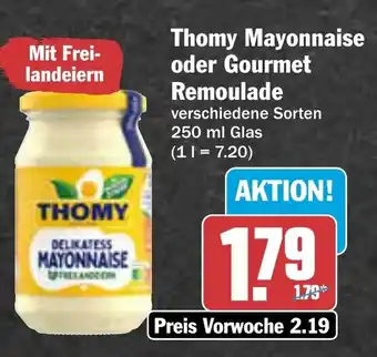 AEZ Thomy Mayonnaise oder Gourmet Remoulade 250 ml Glas Angebot