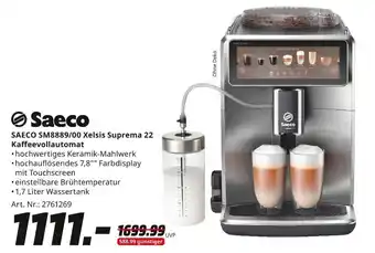 MediaMarkt Saeco Kaffeevollautomat SM8889/00 Xelsis Suprema 22 Angebot