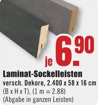 B1 Discount Baumarkt Laminat Sockelleisten Angebot