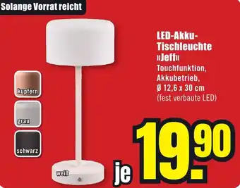 B1 Discount Baumarkt LED-Akku-Tischleuchte »Jeff« Angebot