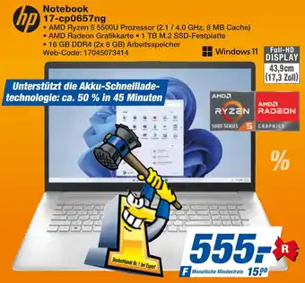 expert Techno Land hp Notebook 17-cp0657ng Angebot