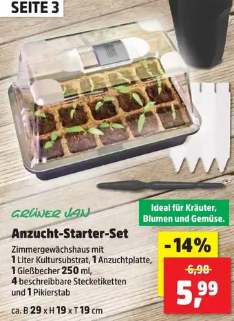 Thomas Philipps GRÜNER JAN Anzucht Starter Set Angebot