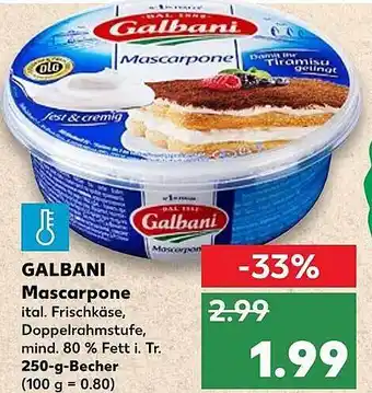 Kaufland Galbani Mascarpone 250g Becher Angebot