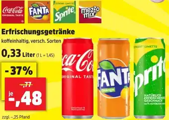 Thomas Philipps Coca-Cola, Fanta, Sprite, Mezzo Mix Erfrischungsgetränke 0,33 Liter Angebot