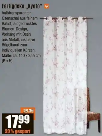 V Baumarkt Fertigdeko ,,Kyoto“ Angebot
