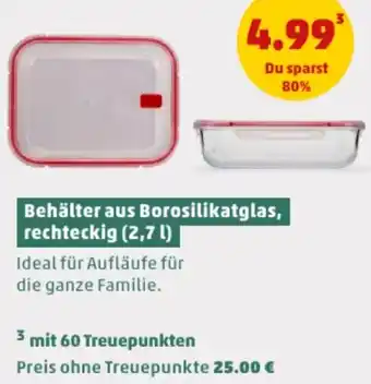 PENNY CURVER Behälter aus Borosilikatglas, rechteckig (2,7 l) Angebot