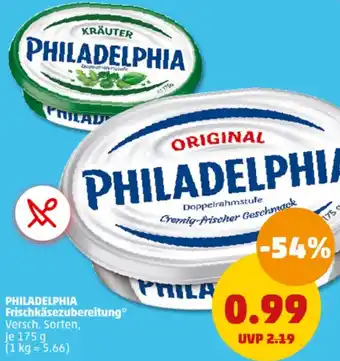 PENNY PHILADELPHIA Frischkäsezubereitung 175 g Angebot