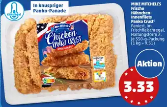 PENNY MIKE MITCHELL'S Frische Hähnchen-Innenfilets Panko Crust 350 g Packung Angebot