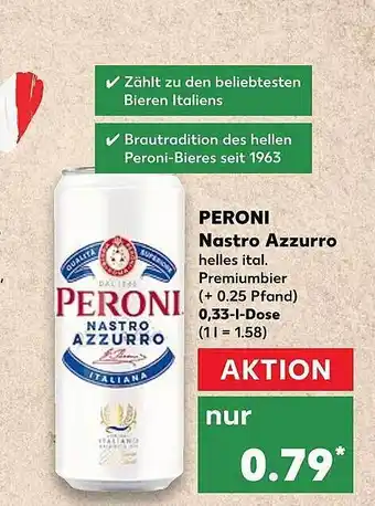 Kaufland Peroni Nastro Azzurro 0,33L Angebot