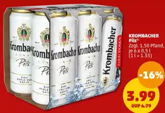 PENNY KROMBACHER Pils 6x0,5 L Angebot