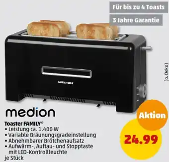 PENNY MEDION Toaster FAMILY Angebot