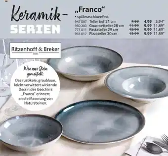Selgros Ritzenhoff & Breker Keramik Serien ,,Franco" Angebot