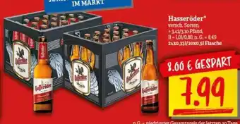 NP Discount Hasseröder versch. Sorten, 24*330/20*500ml Angebot