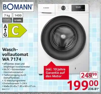 Selgros BOMANN Wasch-vollautomat WA 7174 Angebot