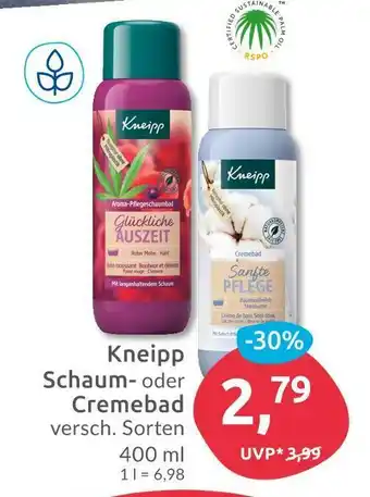 Budni Kneipp schaum- oder cremebad Angebot