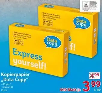 Selgros Kopierpapier ,,Data Copy" 500 Blatt Angebot