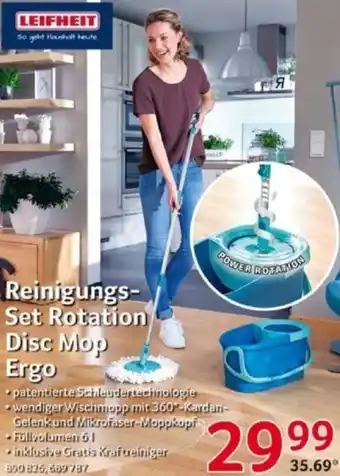 Selgros LEIFHEIT Reinigungs-Set Rotation Disc Mop Ergo Angebot