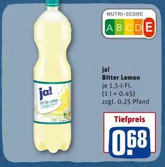 REWE Ja! bitter lemon Angebot