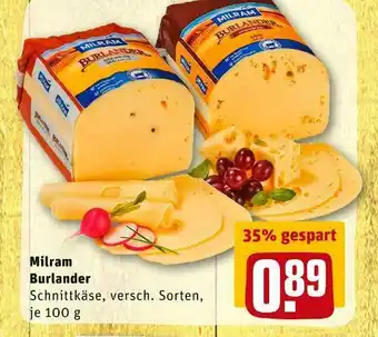 REWE Milram schnittkäse burlander Angebot