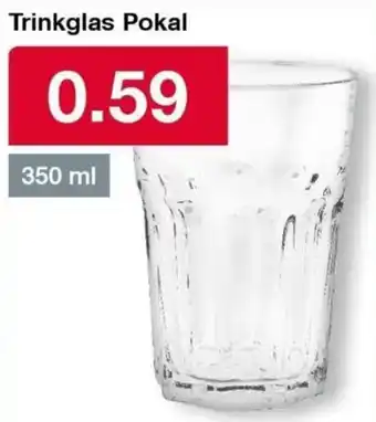 Woolworth Trinkglas Pokal 350 ml Angebot