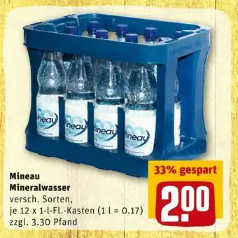 REWE Mineau mineralwasser Angebot