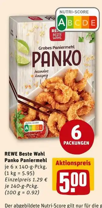 REWE Rewe beste wahl panko paniermehl Angebot