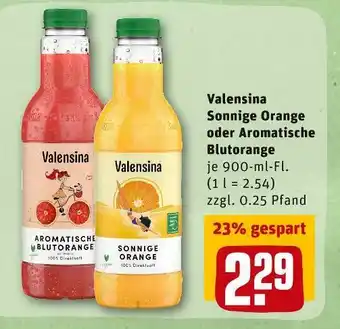 REWE Valensina sonnige orange oder aromatische blutorange Angebot